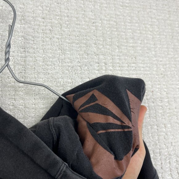 Y2K Volcom Hoodie Womens Size L Black Graphic Skater Grunge Punk Full Zip - Picture 12 of 12